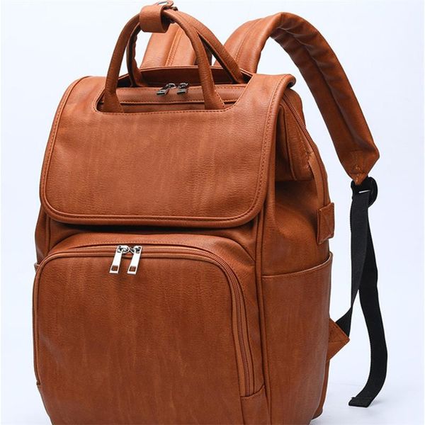 

new pu mummy bag backpack fashion baby bags for mom baby organizer diaper bag travel backpack pu zipper & hasp