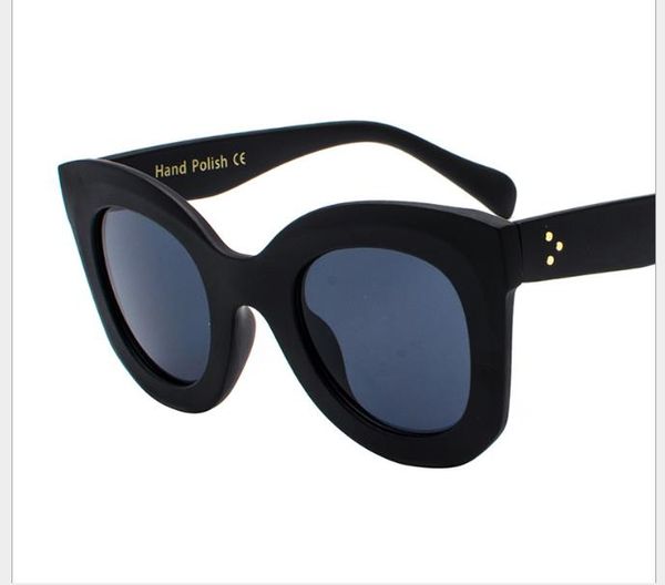 

new square super large frame sunglasses in europe and america, White;black