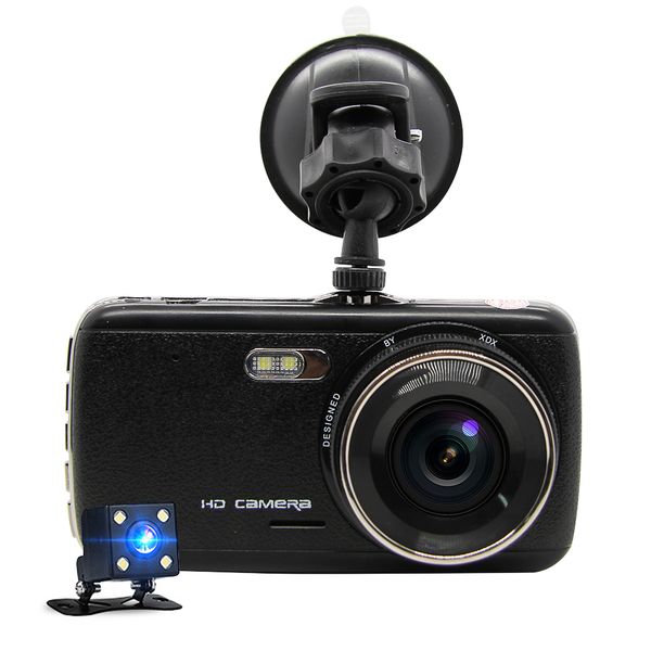 

yantu 4.0" ips car dvr camera dual lens dash cam fhd 1080p with rear view auto registrator digital video recorder camcorder