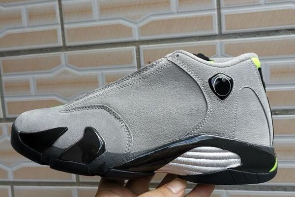 

2020 new arrival 14s grey black men leather wholesale outdoor shoes shoes size 40-47