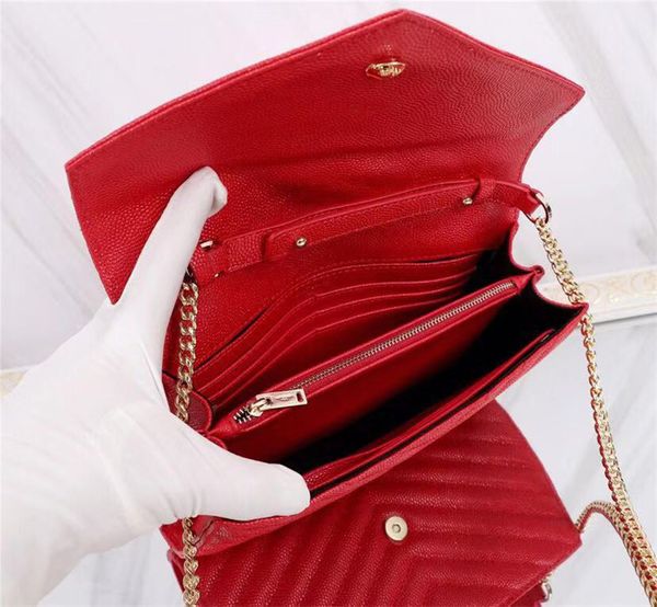 

brand bags designer crossbody bag caviar cowhide leather woc envelope bag classic sliver gold chain bags shoulder bag luxury handbags purses