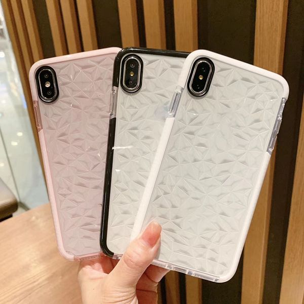 

Телефон Case Clear Алмазного чехол для iphone11 X XS Max 7 8 плюс для Samsung S10 силикона TPU крышки С