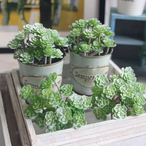 

24 heads artificial plant fake succulent landscape land lotus rare plants flower diy home garden wedding decoration