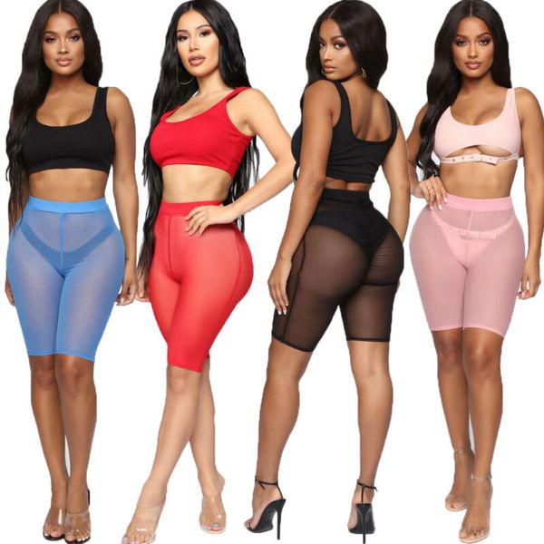 

женщины бикини купальники cover up mesh see through slim fit шорты леггинсы велоспорт шорты плавать beachwear ladies крышки ups, Blue;gray