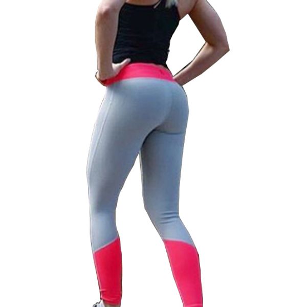 

new 2019 yoga pants gray high waist sports leggings for fitness women's push up gym tights mallas mujer deportivas leggins, White;red