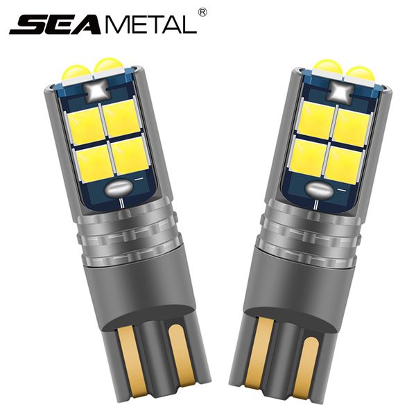 

seametal car t10 led canbus w5w led bulbs 194 168 auto car interior light plate dome reading lamp clearance light 12v-24v