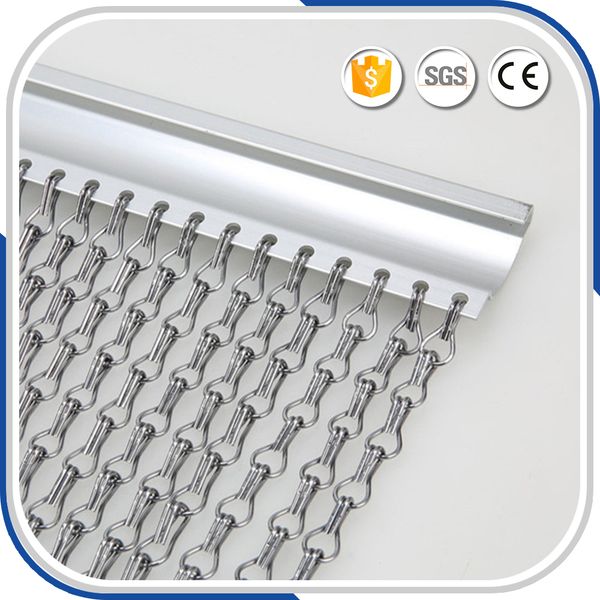 

customized silver and gold plated door hanging insect fly screen