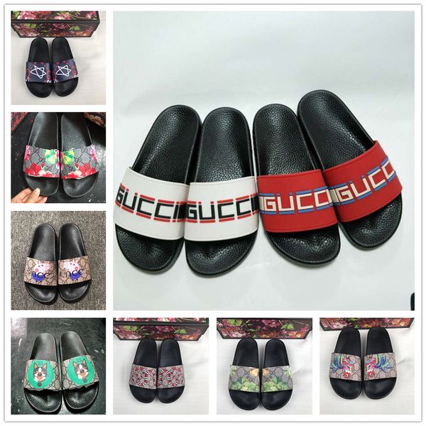 

With box 2019 men and women luxury fa hion de igner andal ummer lipper leather ize 35 46 four color for men ca ual lipper