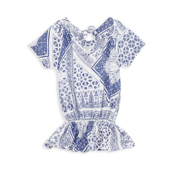 

honeyzone baby girls dress newborn baby blue floral print clothes 100%cotton soft summer girls clothing, Red;yellow