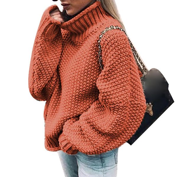 

casual lady solid color turtleneck batwing sleeve knit pullover warm sweater top, White;black