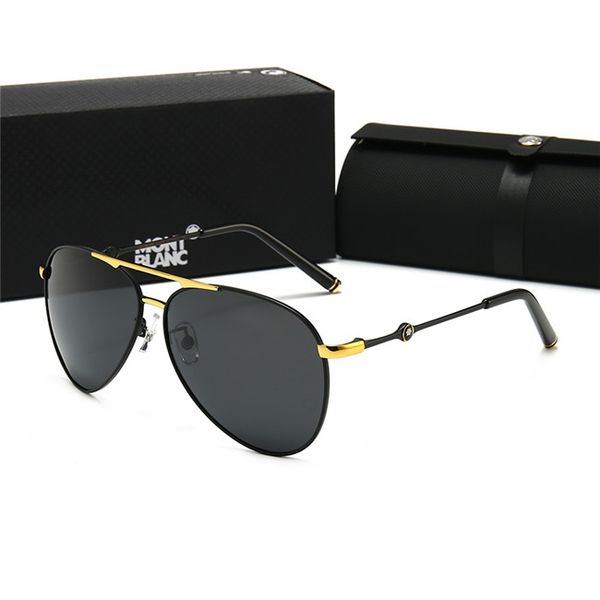 

new brand fashion eyewear men women sunglasses designer luxury metal lens sun glasses uv400 polarized goggle glasses with box, White;black