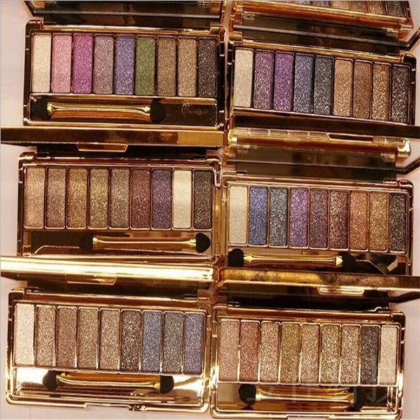 

9 colors eyeshadow palette women diamond bright shining colorful makeup eye shadow flash glitter make up set with brush