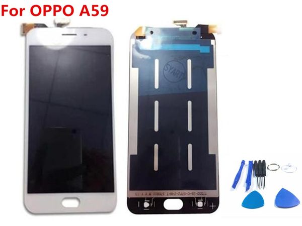 

black white 5.5 inch a59 ips lcd display touch screen digitizer assembly replacement for oppo a59 f1s f 1s a1601
