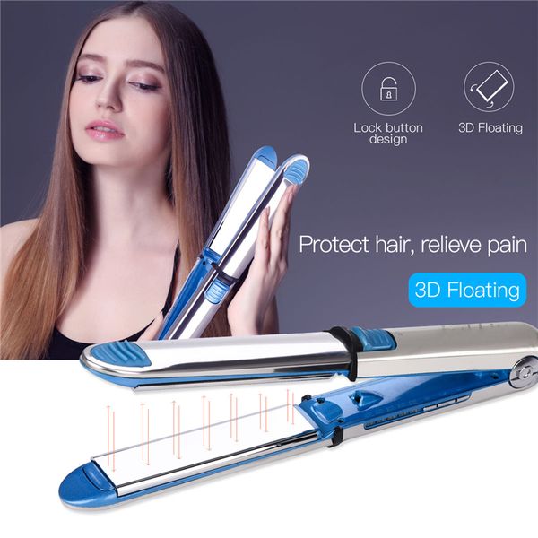 

dropshipping 2019 hair straightener tourmaline ceramic optima 3000 electric hair curling styling tool professional flat iron, Black