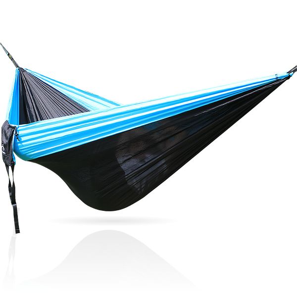 

camping hammock double camp portable lightweight nylon fabric for outdoor travel suspension handy hammock 300*200cm