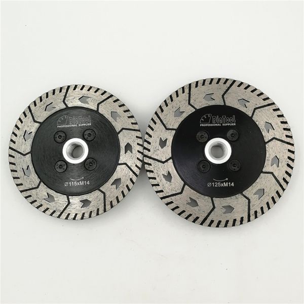 

diatool 1pc 4.5"or 5" diamond dual saw blade dia 115mm or 125mm cutting grinding disc cut grind sharpen granite marble concrete