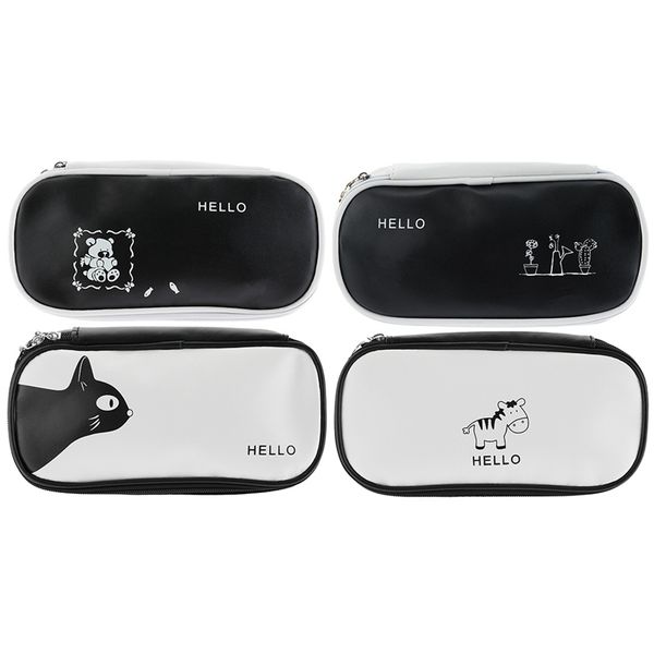 

1pcs large capacity pen pencil case pen box cute school stationery cosmetic bag stationery geometry pencil bagschool supplies