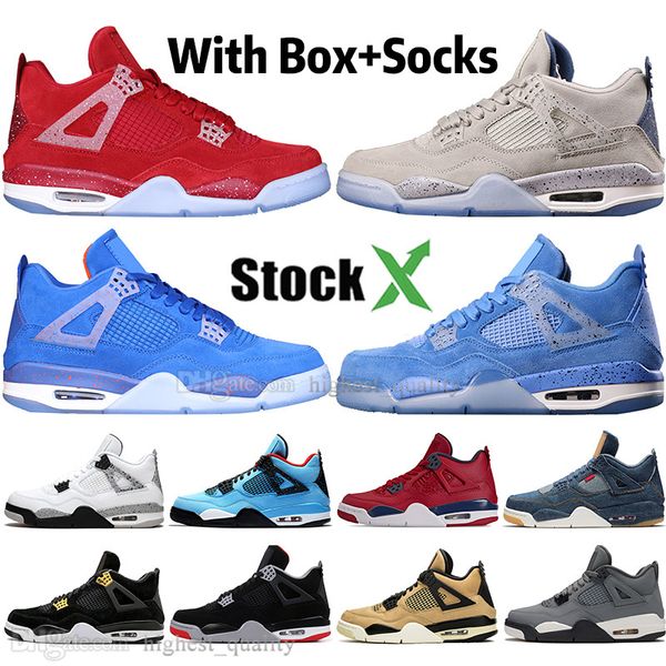 

new bred white cement 4 4s what the cactus jack grey mens basketball shoes denim blue motosports blue men sports designer sneakers trainers