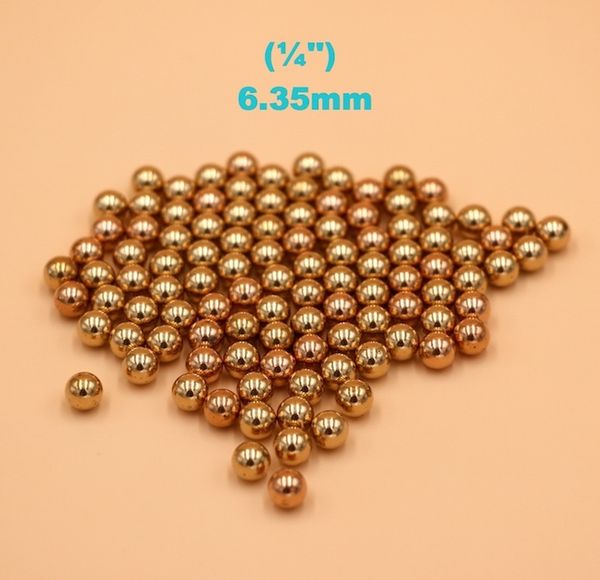 

1/4'' ( 6.35mm ) solid brass (h62) bearing balls for industrial pumps, valves, electronic devices, heating units and furniture rai