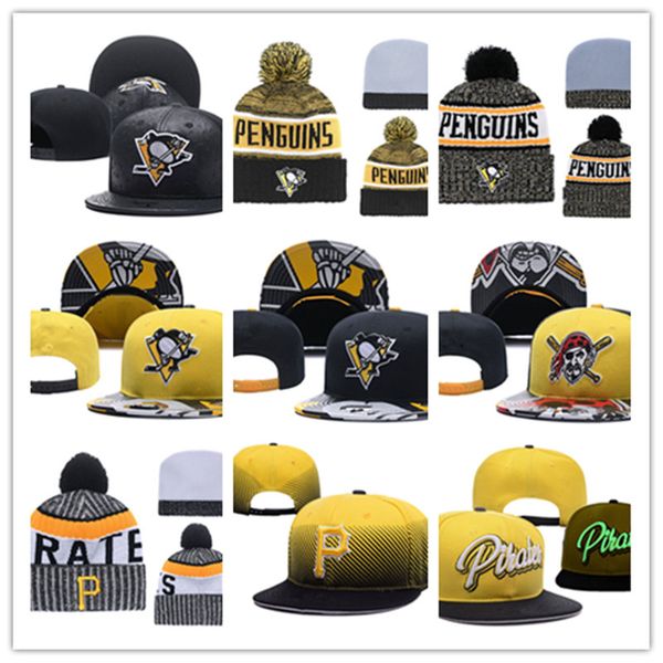 

2018 New Pittsburgh Penguins Knit Hat white grey black Yellow Pittsburgh Penguins Snapback Caps one size fit most