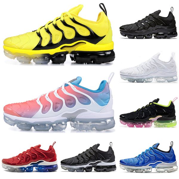 

2019 new arrival tn plus bumblebee running shoes for men women triple black white lava glow red mens designer shoe trainers sports sneakers