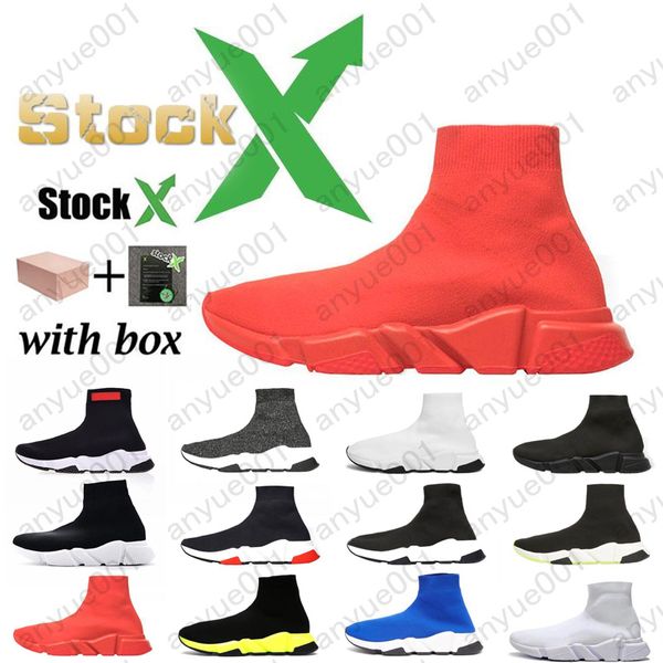 

new paris speed trainer luxury men women flat sock boots designer sneaker triple black pink casual shoes mens trainers runner
