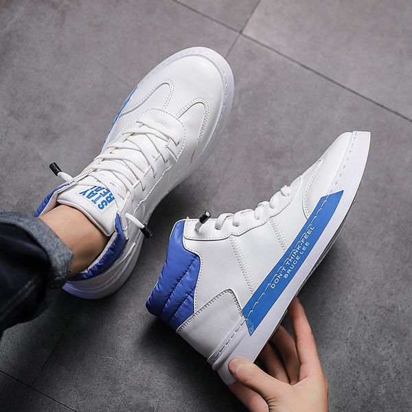 

brand men's fashion casual shoes high sneaker 2019 autumn/winter new men shoes non-slip walking shoe g11-87, Black