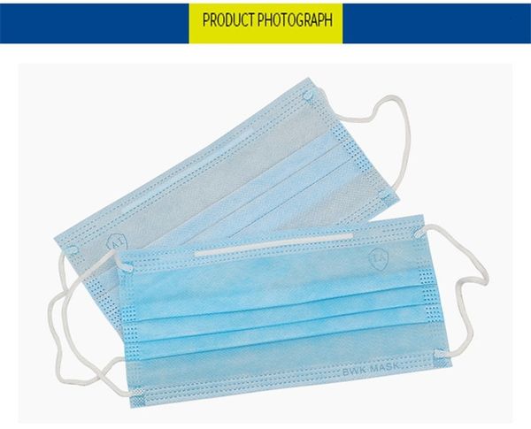 

dhl ship 3ply health mask blue facewith earloop dust fogbreathingproved s7p1
