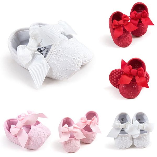 

spring summer toddler baby shoes non-slip bowknot princess shoes infant slip on prewalkers 0-18m