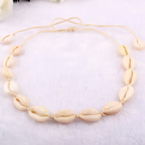 

корпуса женщины ожерелье boho море ожерелья девушки rope плетеный браслет choker изящное простые бич ювелирные изделия день матери подарков, Silver
