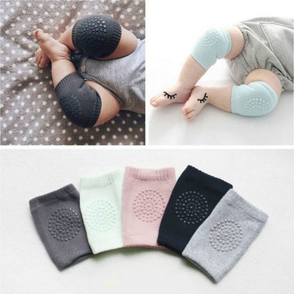 

1 pair baby knee pads kids safety crawling elbow cushion pad infant toddlers baby leg warmer knee support protector baby kneecap, Pink;yellow