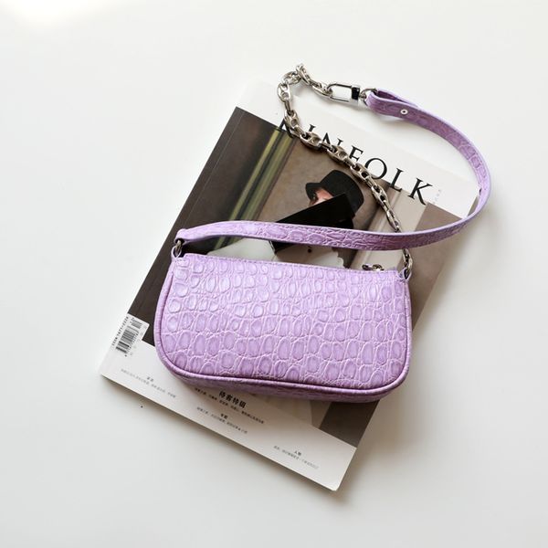 

mini chain bag crocodile pattern mini small bag retro armpit hand leather female handbags women bags
