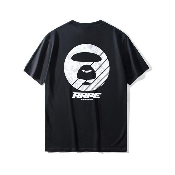 

aape мужская дизайнерская футболка aape лучшее качество хлопка с короткими рукавами мужская женская дизайнерская печать, White;black