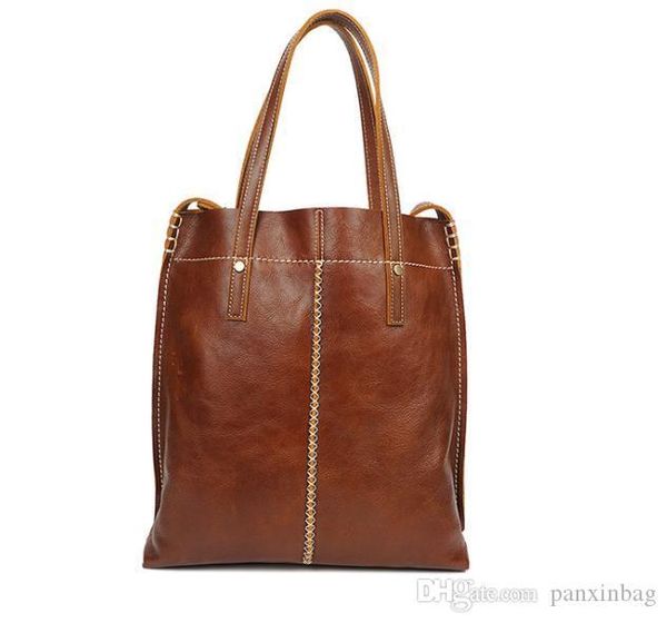

new genuine leather men's and women's bags fashionable retro one-shoulder bag