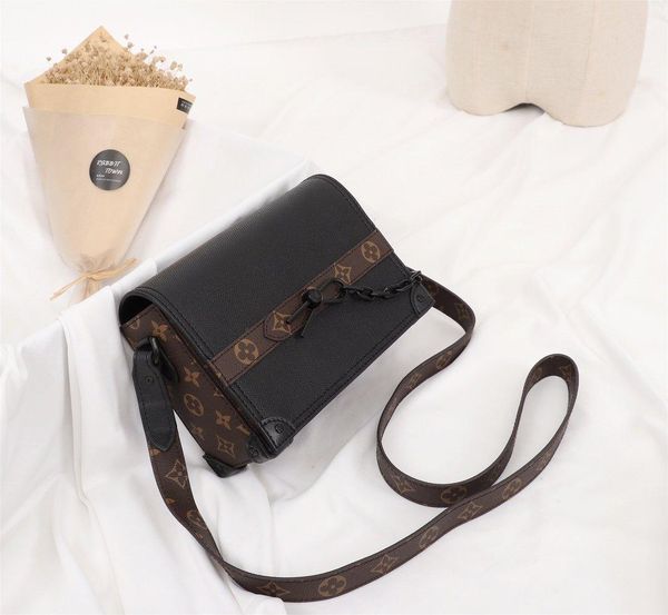 

cross pattern rectangular box bag handbag wallet backpack main card holder duffle bag women handbags handbag horsebit card holder 2020 new, Black