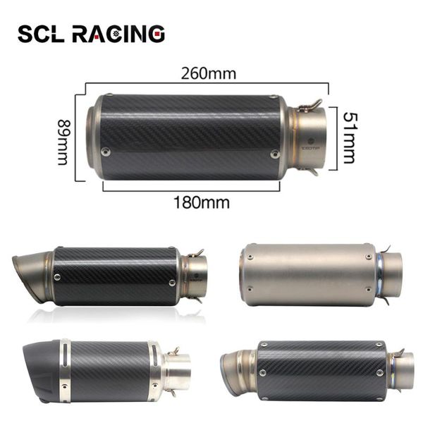 

alconstar новый универсальный 38-60mm мотоцикл выхлопная труба глушителя совет пип ижфкн на глушитель cb600 fz400 aerox