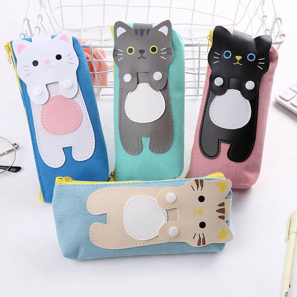 

4 colors cats travel cosmetic bag women zipper makeup case make up bags necessaries organizer storage pouch functional bag