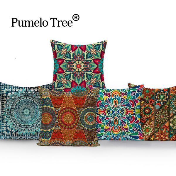 Painted Mandala Pillow Cover Outdoor High Quality Throw Pillows