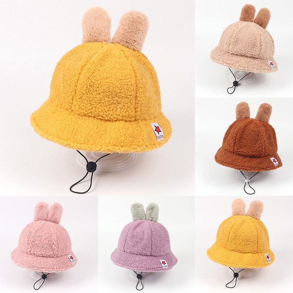 

autumn winter warm baby boys hat knitted wool real fur parent-child caps infant girls hemming hat children #4