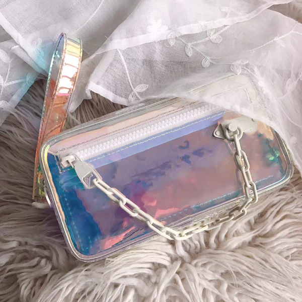 

men designer crossbody women bags laser flash pvc handbag fashion rainbow transparent bags shoulder bags wallet small purse tote b156503630#