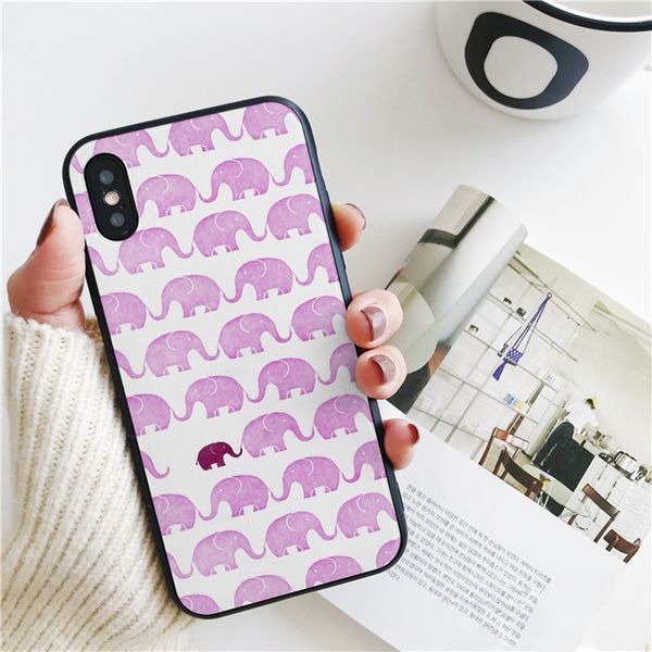 

capa cute elephant cover for iphone 11 pro xs max xr case for iphone 8 7 6s plus 5s se 5 case soft silicone cover.