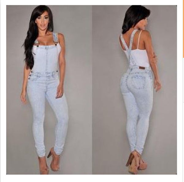 

fashion women denim jumpsuit ladies spring fashion loose jeans rompers female casual plus size overall playsuit with pocket 9591, Black;white