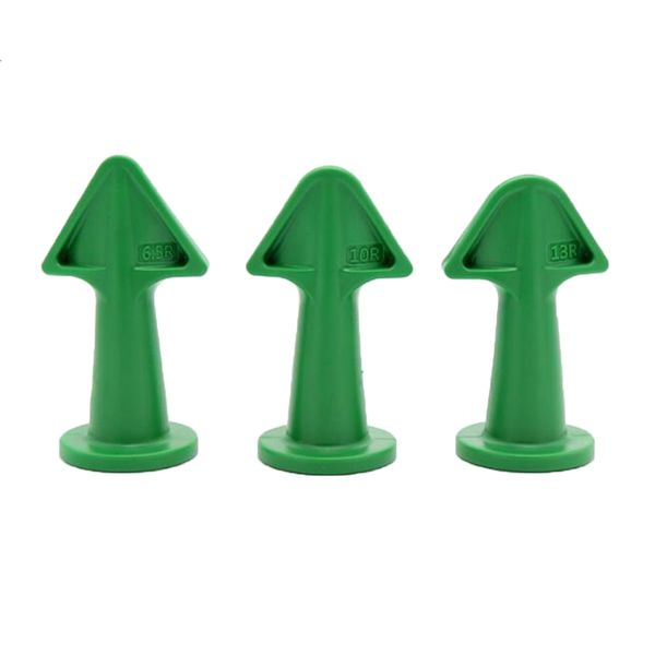 

set of 3 durable silicone caulking finisher nozzle kit filler accessory green