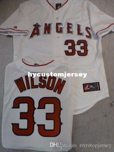

custom majestic anaheim #33 cj wilson sewn baseball jersey white mens stitched jerseys big and tall size xs-6xl for sale, Gray