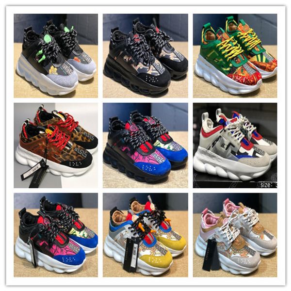 

qualitys versace chain reaction love sneakers women mens triple black lightweight link-embossed sole designer luxury trainers casual shoes