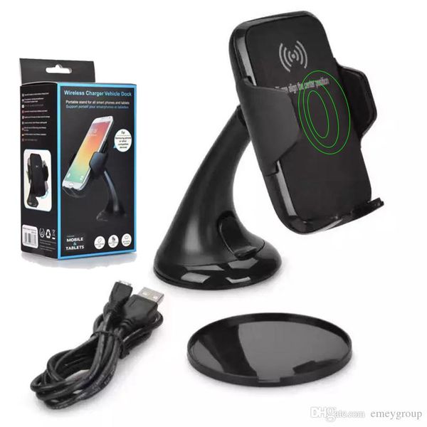 

good car mobile phone holder mount stand air vent qi wireless phone fast charger vehicle dock for iphone 8 7 6 6s samsung s8 note8 xiaomi