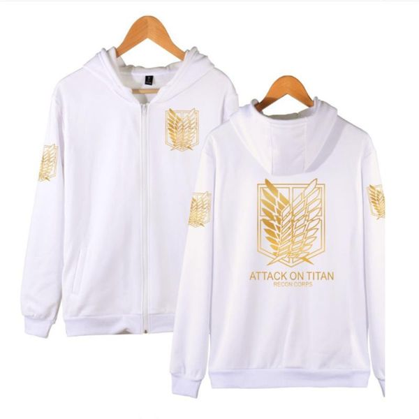 

attack on titan shingeki no kyojin long sleeve jacket men women anime cosplay costumes cotton coats survey corps logo hoodie 4xl, Black