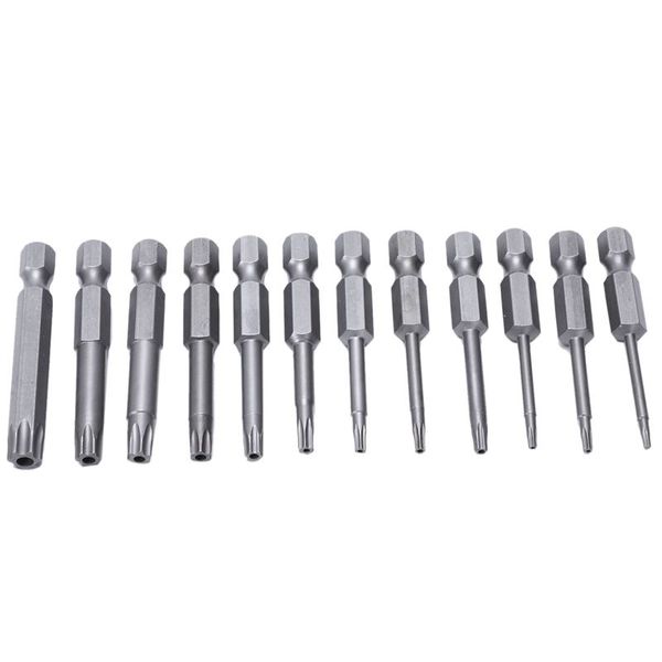 

12pcs electric tamper torx socket screwdriver bit tool set 1/4 inch 6.3mm