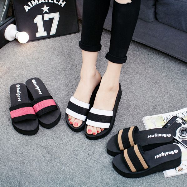 

sandal women flat shoes summer roman toe sandals summer women's slippers, Black