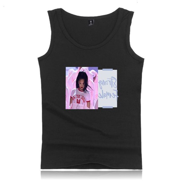 

u.s.a performer 2019 rihanna vest large code men and women, Black;green